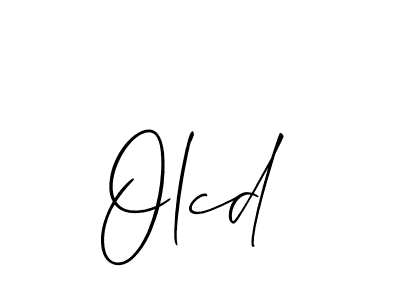 Design your own signature with our free online signature maker. With this signature software, you can create a handwritten (Allison_Script) signature for name Olcd. Olcd signature style 2 images and pictures png