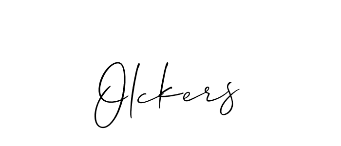 How to Draw Olckers signature style? Allison_Script is a latest design signature styles for name Olckers. Olckers signature style 2 images and pictures png