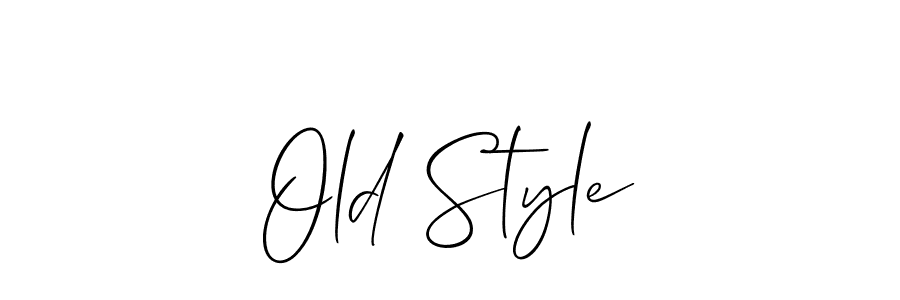 How to make Old Style signature? Allison_Script is a professional autograph style. Create handwritten signature for Old Style name. Old Style signature style 2 images and pictures png