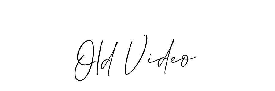 Also You can easily find your signature by using the search form. We will create Old Video name handwritten signature images for you free of cost using Allison_Script sign style. Old Video signature style 2 images and pictures png