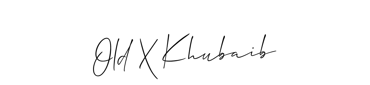 Check out images of Autograph of Old X Khubaib name. Actor Old X Khubaib Signature Style. Allison_Script is a professional sign style online. Old X Khubaib signature style 2 images and pictures png
