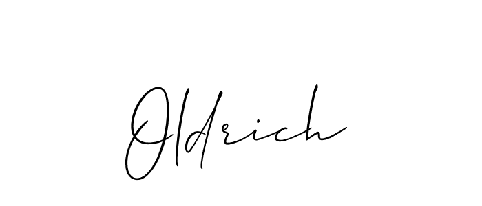 Also we have Oldrich name is the best signature style. Create professional handwritten signature collection using Allison_Script autograph style. Oldrich signature style 2 images and pictures png