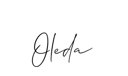 Similarly Allison_Script is the best handwritten signature design. Signature creator online .You can use it as an online autograph creator for name Oleda. Oleda signature style 2 images and pictures png