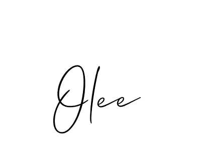 Olee stylish signature style. Best Handwritten Sign (Allison_Script) for my name. Handwritten Signature Collection Ideas for my name Olee. Olee signature style 2 images and pictures png