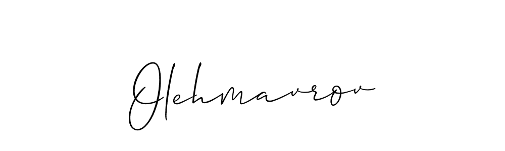 How to make Olehmavrov signature? Allison_Script is a professional autograph style. Create handwritten signature for Olehmavrov name. Olehmavrov signature style 2 images and pictures png