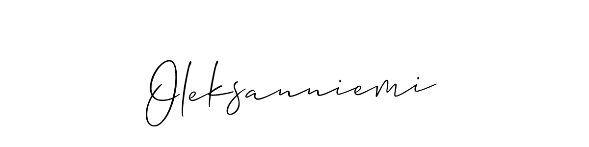 if you are searching for the best signature style for your name Oleksanniemi. so please give up your signature search. here we have designed multiple signature styles  using Allison_Script. Oleksanniemi signature style 2 images and pictures png