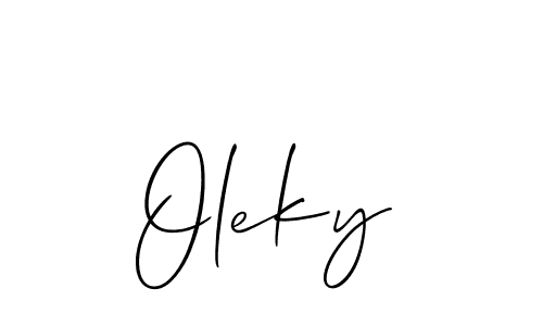 Create a beautiful signature design for name Oleky. With this signature (Allison_Script) fonts, you can make a handwritten signature for free. Oleky signature style 2 images and pictures png