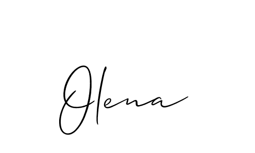 Make a beautiful signature design for name Olena. With this signature (Allison_Script) style, you can create a handwritten signature for free. Olena signature style 2 images and pictures png