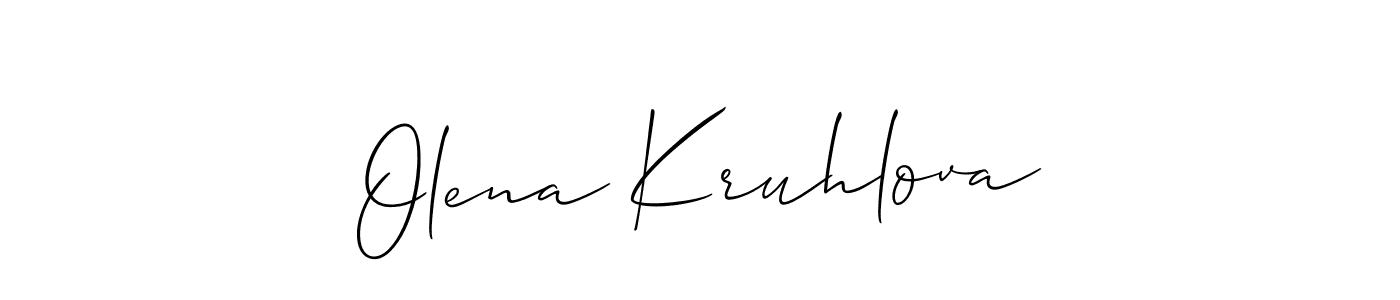 It looks lik you need a new signature style for name Olena Kruhlova. Design unique handwritten (Allison_Script) signature with our free signature maker in just a few clicks. Olena Kruhlova signature style 2 images and pictures png