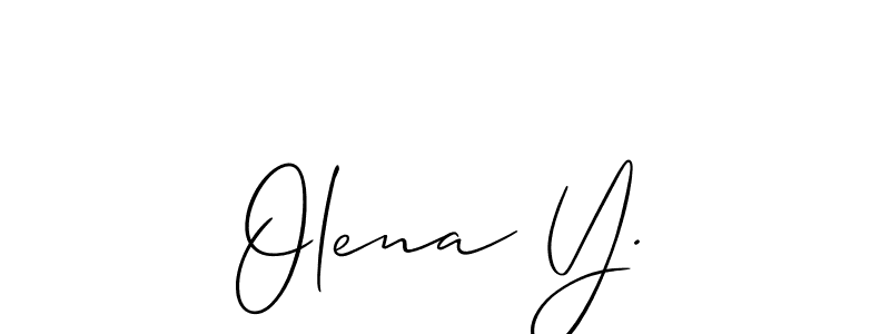 Once you've used our free online signature maker to create your best signature Allison_Script style, it's time to enjoy all of the benefits that Olena Y. name signing documents. Olena Y. signature style 2 images and pictures png