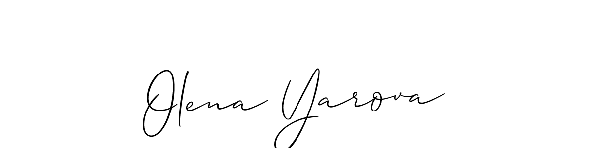 You should practise on your own different ways (Allison_Script) to write your name (Olena Yarova) in signature. don't let someone else do it for you. Olena Yarova signature style 2 images and pictures png