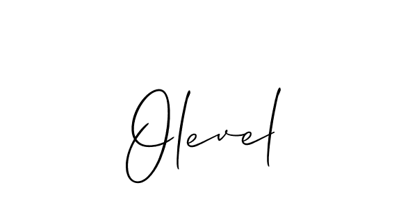 The best way (Allison_Script) to make a short signature is to pick only two or three words in your name. The name Olevel include a total of six letters. For converting this name. Olevel signature style 2 images and pictures png