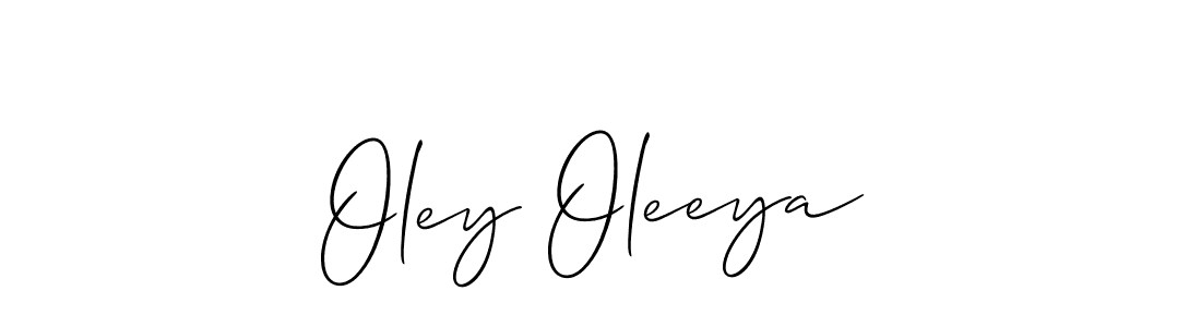 The best way (Allison_Script) to make a short signature is to pick only two or three words in your name. The name Oley Oleeya include a total of six letters. For converting this name. Oley Oleeya signature style 2 images and pictures png