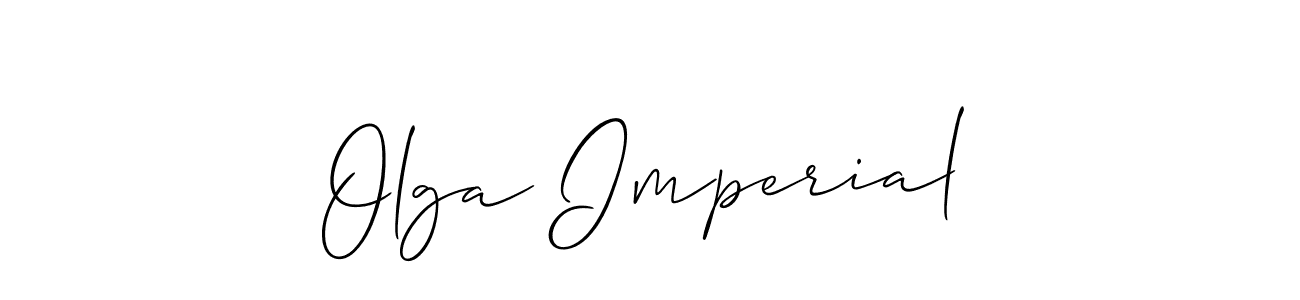 How to Draw Olga Imperial signature style? Allison_Script is a latest design signature styles for name Olga Imperial. Olga Imperial signature style 2 images and pictures png