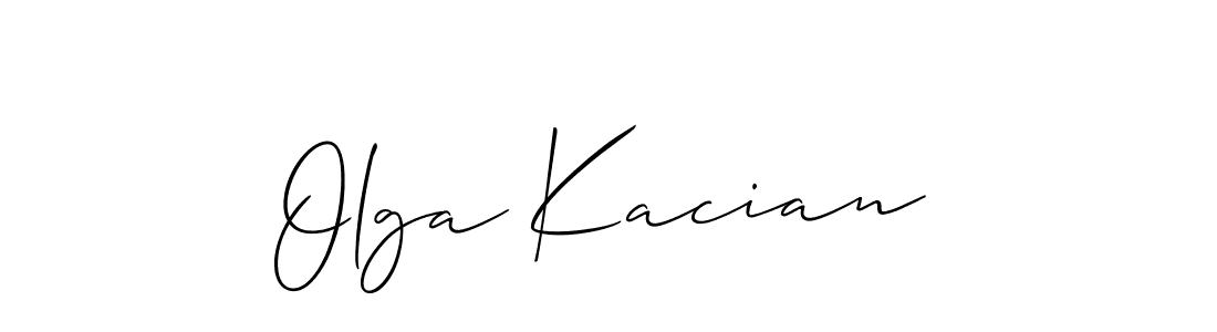 Make a beautiful signature design for name Olga Kacian. Use this online signature maker to create a handwritten signature for free. Olga Kacian signature style 2 images and pictures png