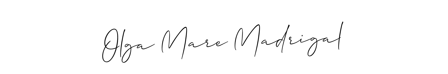 Create a beautiful signature design for name Olga Mare Madrigal. With this signature (Allison_Script) fonts, you can make a handwritten signature for free. Olga Mare Madrigal signature style 2 images and pictures png