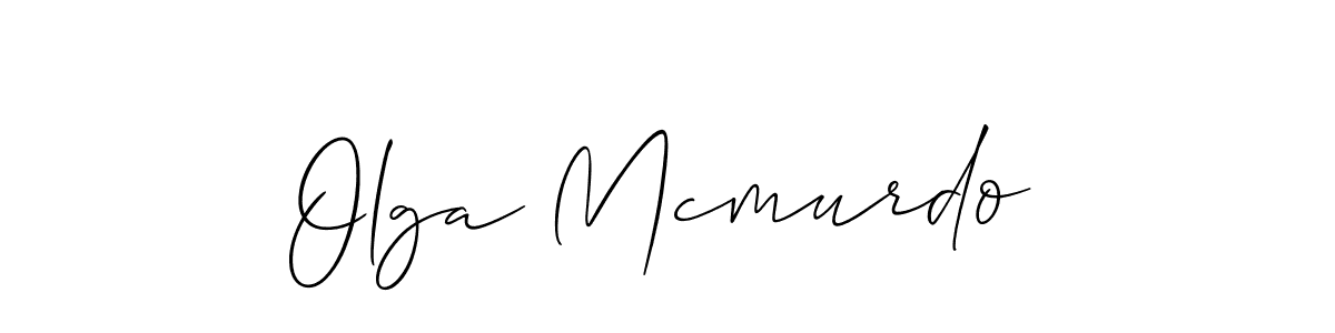 Also You can easily find your signature by using the search form. We will create Olga Mcmurdo name handwritten signature images for you free of cost using Allison_Script sign style. Olga Mcmurdo signature style 2 images and pictures png