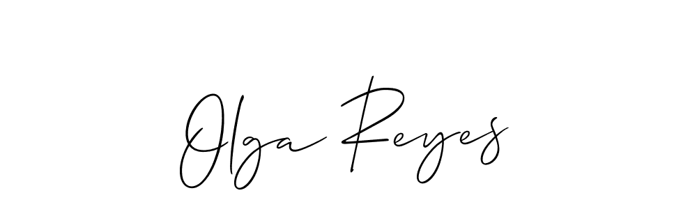 Create a beautiful signature design for name Olga Reyes. With this signature (Allison_Script) fonts, you can make a handwritten signature for free. Olga Reyes signature style 2 images and pictures png
