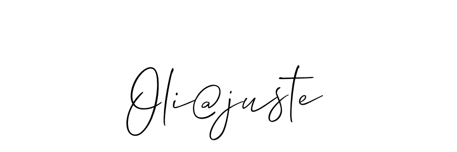 Best and Professional Signature Style for Oli@juste. Allison_Script Best Signature Style Collection. Oli@juste signature style 2 images and pictures png