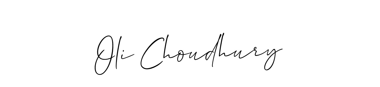 Also You can easily find your signature by using the search form. We will create Oli Choudhury name handwritten signature images for you free of cost using Allison_Script sign style. Oli Choudhury signature style 2 images and pictures png