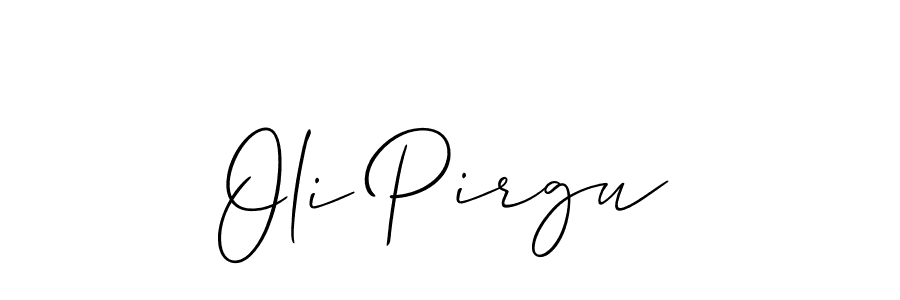 Create a beautiful signature design for name Oli Pirgu. With this signature (Allison_Script) fonts, you can make a handwritten signature for free. Oli Pirgu signature style 2 images and pictures png