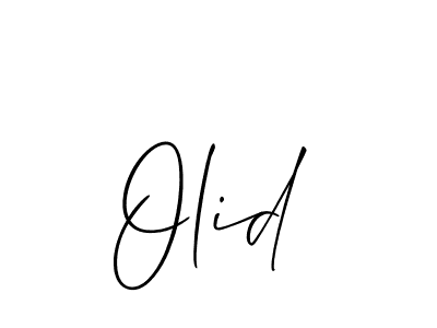 Make a beautiful signature design for name Olid. With this signature (Allison_Script) style, you can create a handwritten signature for free. Olid signature style 2 images and pictures png