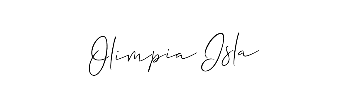 How to make Olimpia Isla signature? Allison_Script is a professional autograph style. Create handwritten signature for Olimpia Isla name. Olimpia Isla signature style 2 images and pictures png