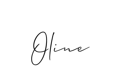 Create a beautiful signature design for name Oline. With this signature (Allison_Script) fonts, you can make a handwritten signature for free. Oline signature style 2 images and pictures png