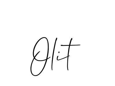 The best way (Allison_Script) to make a short signature is to pick only two or three words in your name. The name Olit include a total of six letters. For converting this name. Olit signature style 2 images and pictures png