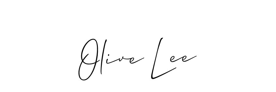 Allison_Script is a professional signature style that is perfect for those who want to add a touch of class to their signature. It is also a great choice for those who want to make their signature more unique. Get Olive Lee name to fancy signature for free. Olive Lee signature style 2 images and pictures png