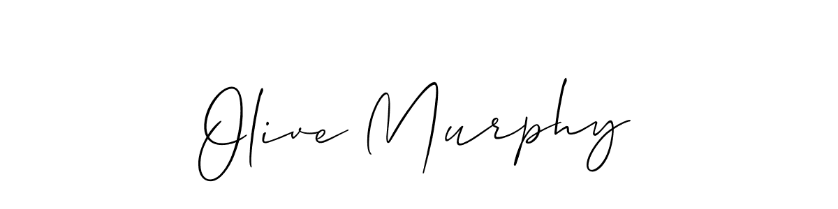 How to make Olive Murphy name signature. Use Allison_Script style for creating short signs online. This is the latest handwritten sign. Olive Murphy signature style 2 images and pictures png