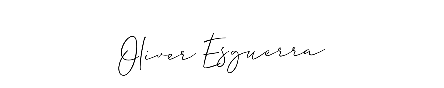 The best way (Allison_Script) to make a short signature is to pick only two or three words in your name. The name Oliver Esguerra include a total of six letters. For converting this name. Oliver Esguerra signature style 2 images and pictures png