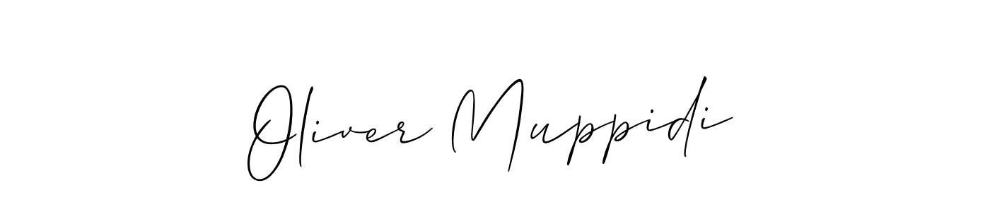 Also we have Oliver Muppidi name is the best signature style. Create professional handwritten signature collection using Allison_Script autograph style. Oliver Muppidi signature style 2 images and pictures png