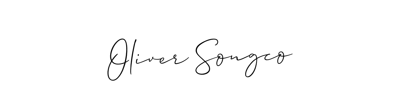 Oliver Songco stylish signature style. Best Handwritten Sign (Allison_Script) for my name. Handwritten Signature Collection Ideas for my name Oliver Songco. Oliver Songco signature style 2 images and pictures png