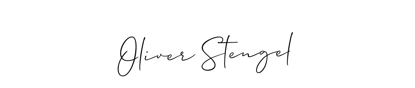 Oliver Stengel stylish signature style. Best Handwritten Sign (Allison_Script) for my name. Handwritten Signature Collection Ideas for my name Oliver Stengel. Oliver Stengel signature style 2 images and pictures png