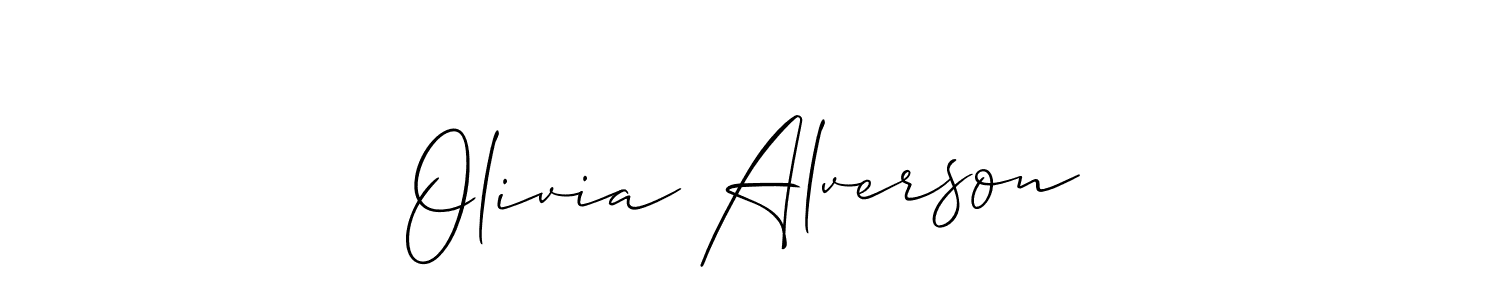 It looks lik you need a new signature style for name Olivia Alverson. Design unique handwritten (Allison_Script) signature with our free signature maker in just a few clicks. Olivia Alverson signature style 2 images and pictures png