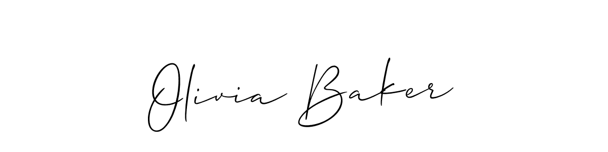 Make a beautiful signature design for name Olivia Baker. With this signature (Allison_Script) style, you can create a handwritten signature for free. Olivia Baker signature style 2 images and pictures png