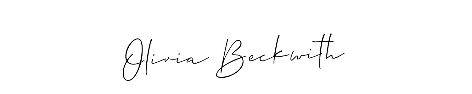 The best way (Allison_Script) to make a short signature is to pick only two or three words in your name. The name Olivia Beckwith include a total of six letters. For converting this name. Olivia Beckwith signature style 2 images and pictures png