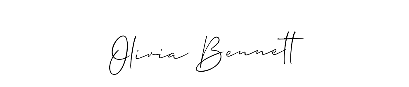 Make a beautiful signature design for name Olivia Bennett. With this signature (Allison_Script) style, you can create a handwritten signature for free. Olivia Bennett signature style 2 images and pictures png