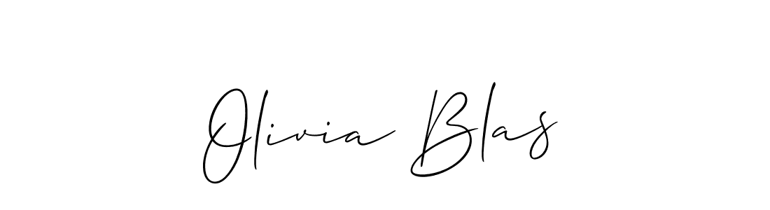 How to make Olivia Blas name signature. Use Allison_Script style for creating short signs online. This is the latest handwritten sign. Olivia Blas signature style 2 images and pictures png