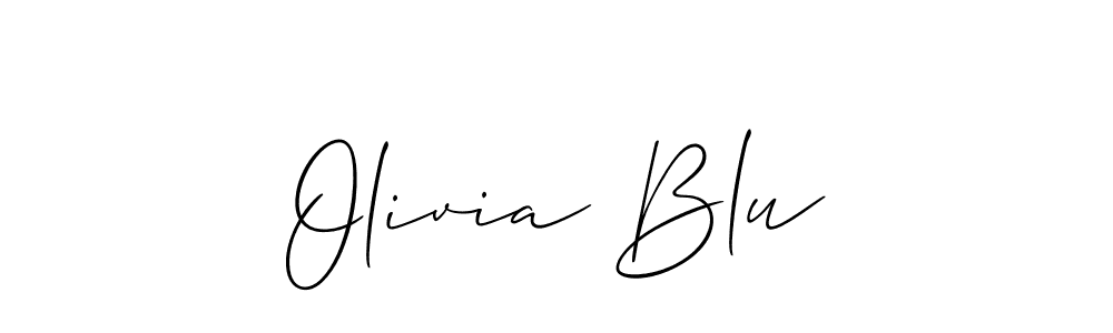 You should practise on your own different ways (Allison_Script) to write your name (Olivia Blu) in signature. don't let someone else do it for you. Olivia Blu signature style 2 images and pictures png