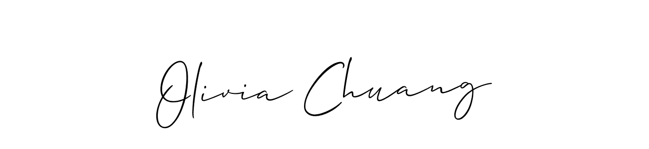 Check out images of Autograph of Olivia Chuang name. Actor Olivia Chuang Signature Style. Allison_Script is a professional sign style online. Olivia Chuang signature style 2 images and pictures png