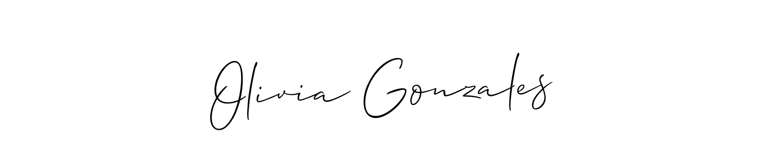 Make a beautiful signature design for name Olivia Gonzales. With this signature (Allison_Script) style, you can create a handwritten signature for free. Olivia Gonzales signature style 2 images and pictures png