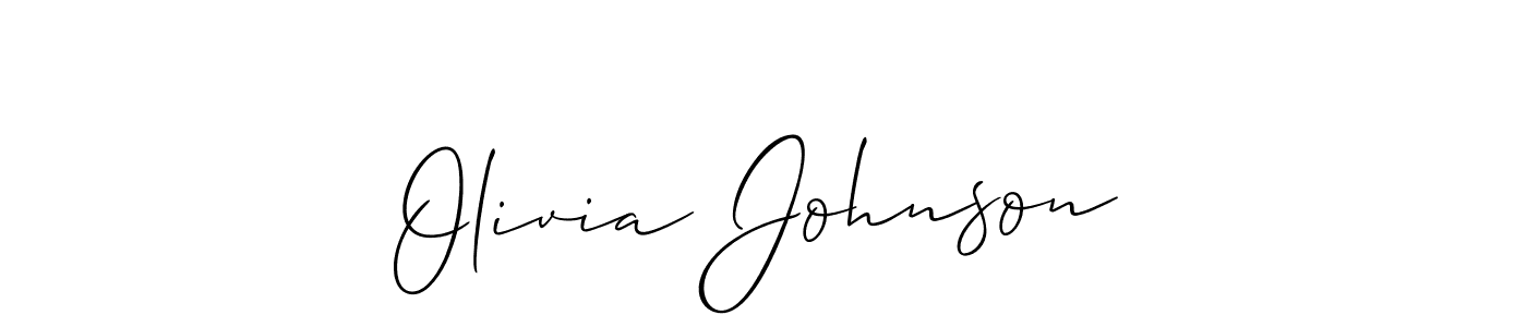 Design your own signature with our free online signature maker. With this signature software, you can create a handwritten (Allison_Script) signature for name Olivia Johnson. Olivia Johnson signature style 2 images and pictures png