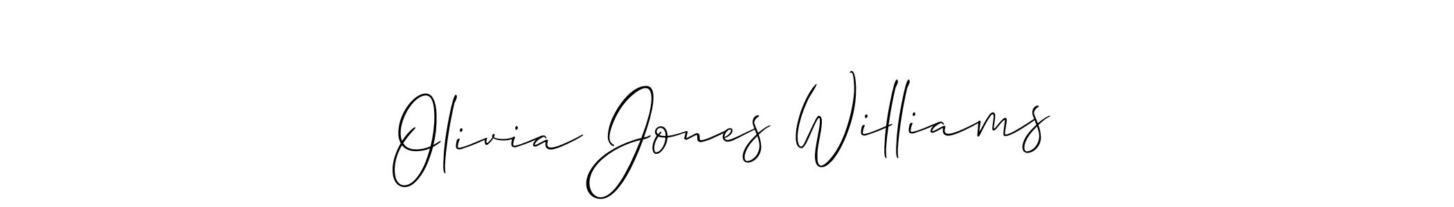 Make a short Olivia Jones Williams signature style. Manage your documents anywhere anytime using Allison_Script. Create and add eSignatures, submit forms, share and send files easily. Olivia Jones Williams signature style 2 images and pictures png