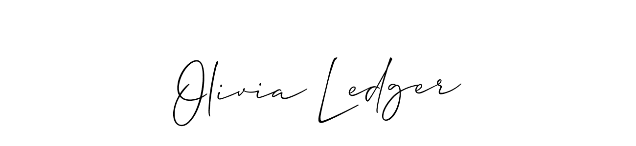 Make a short Olivia Ledger signature style. Manage your documents anywhere anytime using Allison_Script. Create and add eSignatures, submit forms, share and send files easily. Olivia Ledger signature style 2 images and pictures png