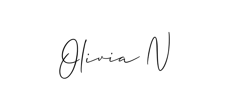 It looks lik you need a new signature style for name Olivia N. Design unique handwritten (Allison_Script) signature with our free signature maker in just a few clicks. Olivia N signature style 2 images and pictures png