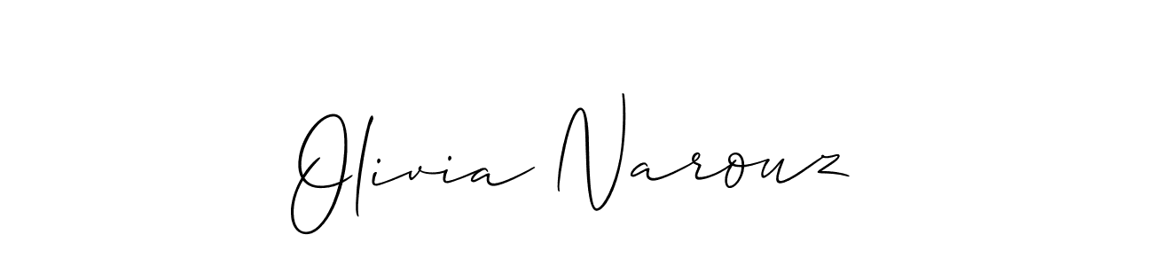 Olivia Narouz stylish signature style. Best Handwritten Sign (Allison_Script) for my name. Handwritten Signature Collection Ideas for my name Olivia Narouz. Olivia Narouz signature style 2 images and pictures png