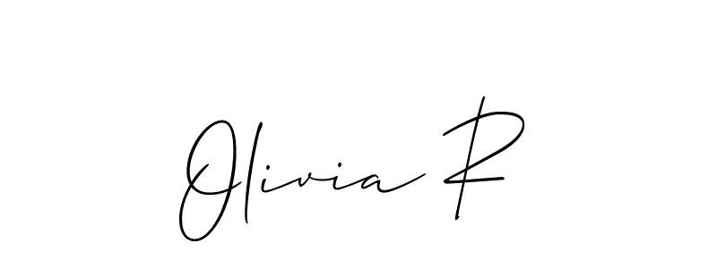 if you are searching for the best signature style for your name Olivia R. so please give up your signature search. here we have designed multiple signature styles  using Allison_Script. Olivia R signature style 2 images and pictures png