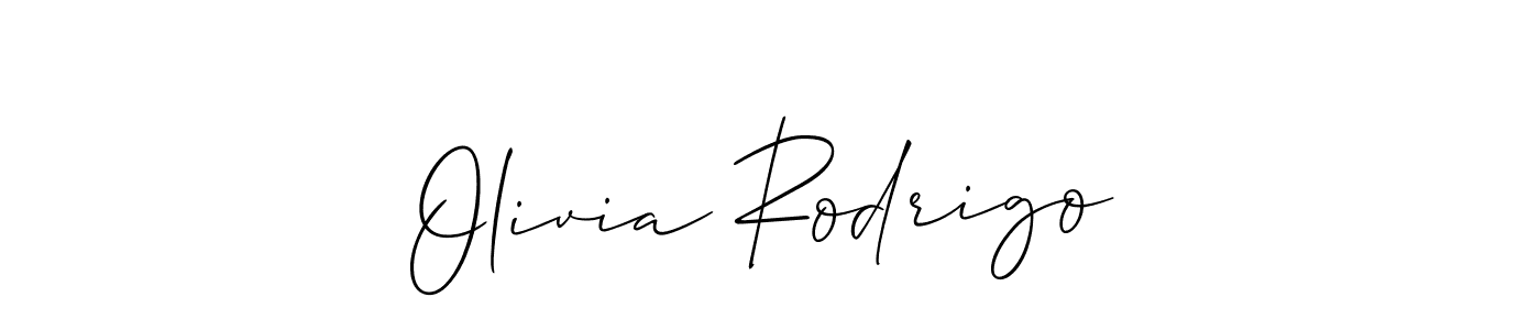 How to make Olivia Rodrigo name signature. Use Allison_Script style for creating short signs online. This is the latest handwritten sign. Olivia Rodrigo signature style 2 images and pictures png